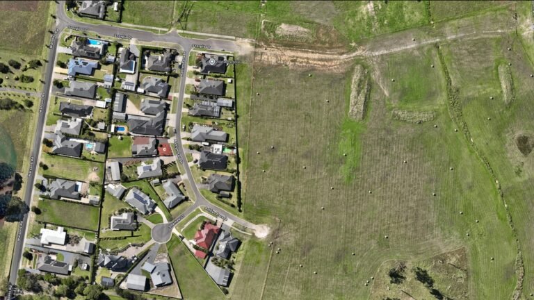 Residential subdivision orthomosaic mapping from aerial drone imagery